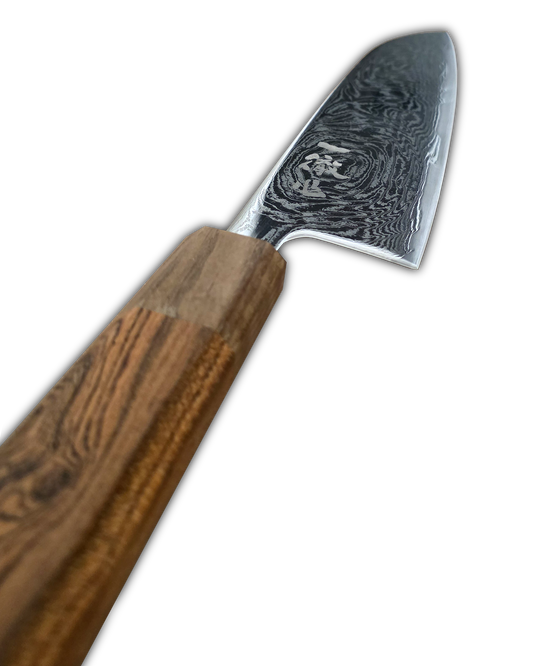 Ittetsu Spiral Damascus AUS10 Santoku 165mm
